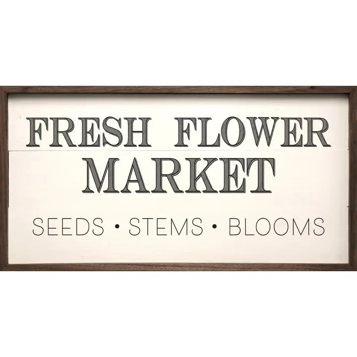 Fresh Flower Market Wood Sign