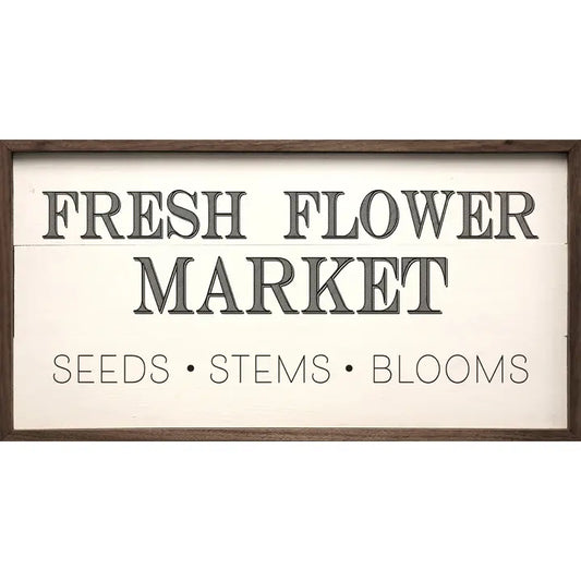 Fresh Flower Market Wood Sign