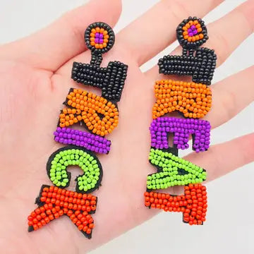 Trick or Treat Beaded Earrings