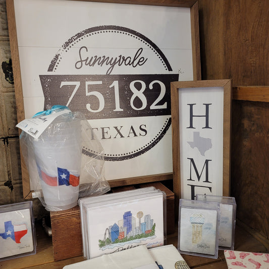 Sunnyvale Texas 75182 Wood Sign