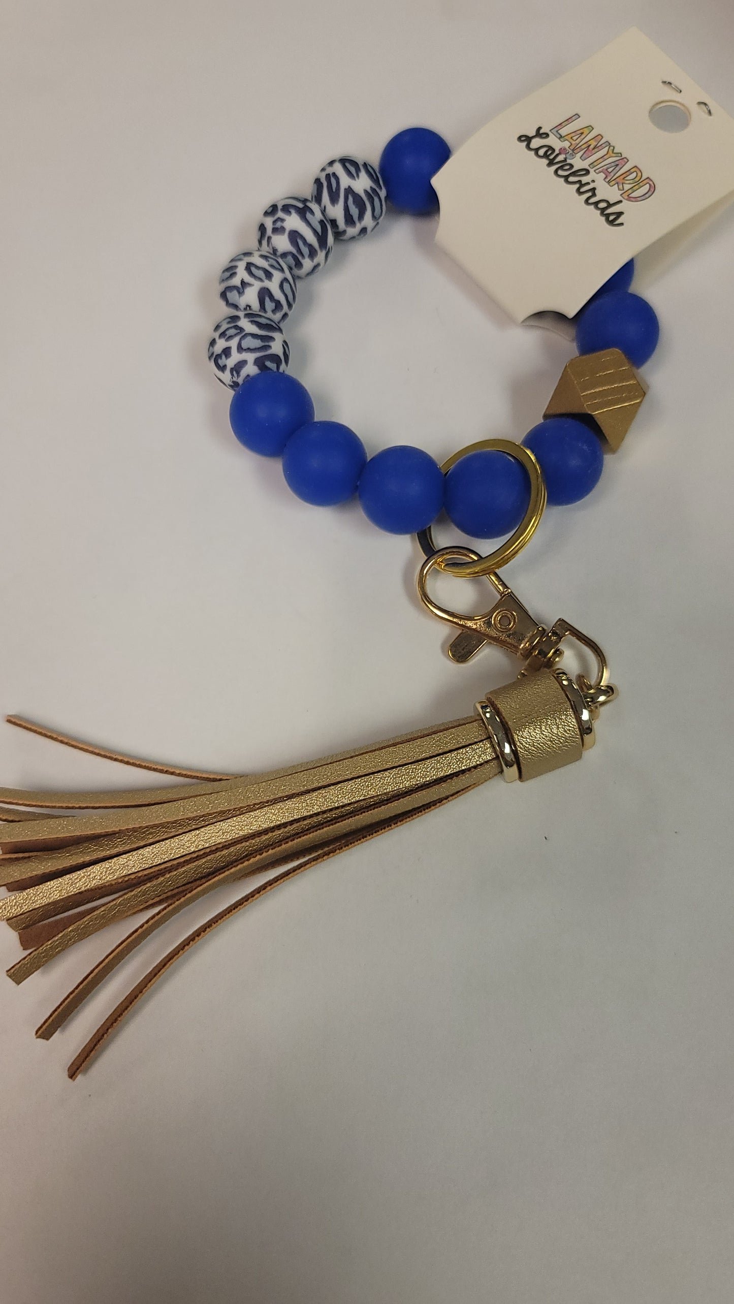 Royal/Cheetah/Gold Wrist Keychain