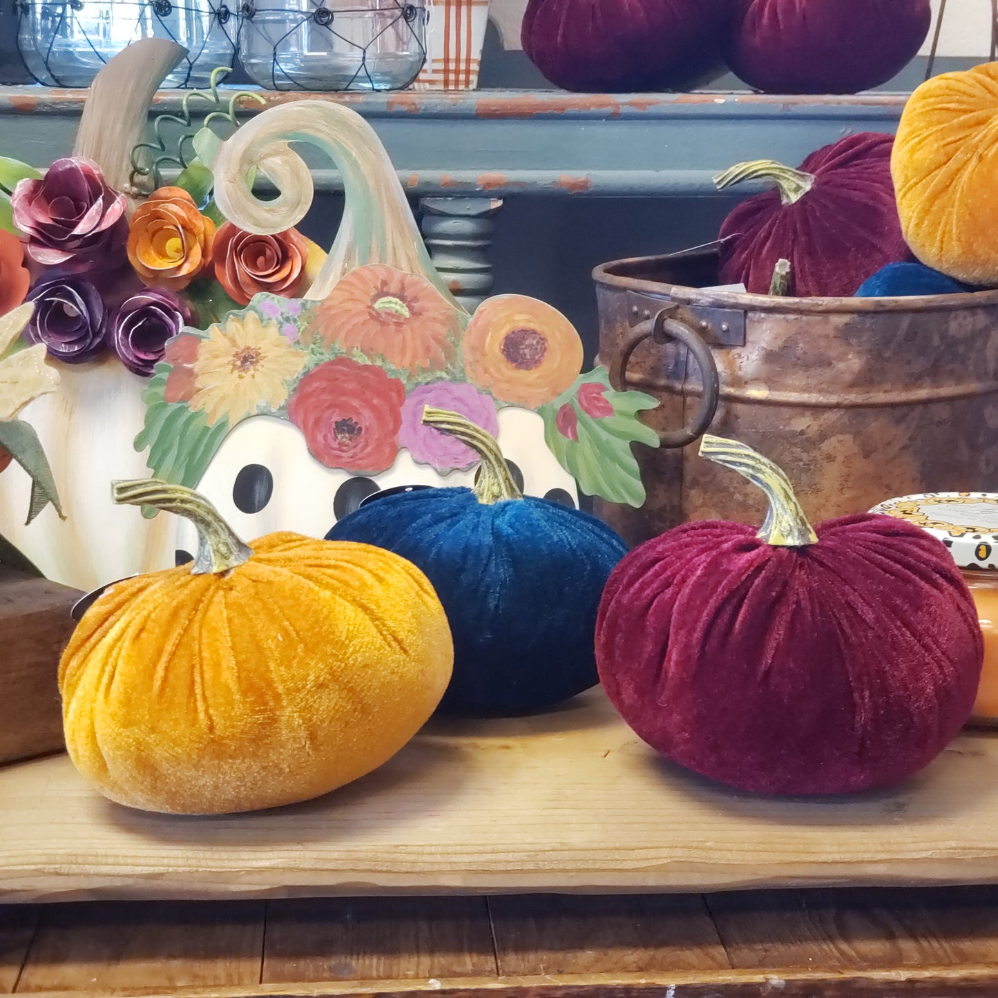 Velvet Pumpkins (Sm)