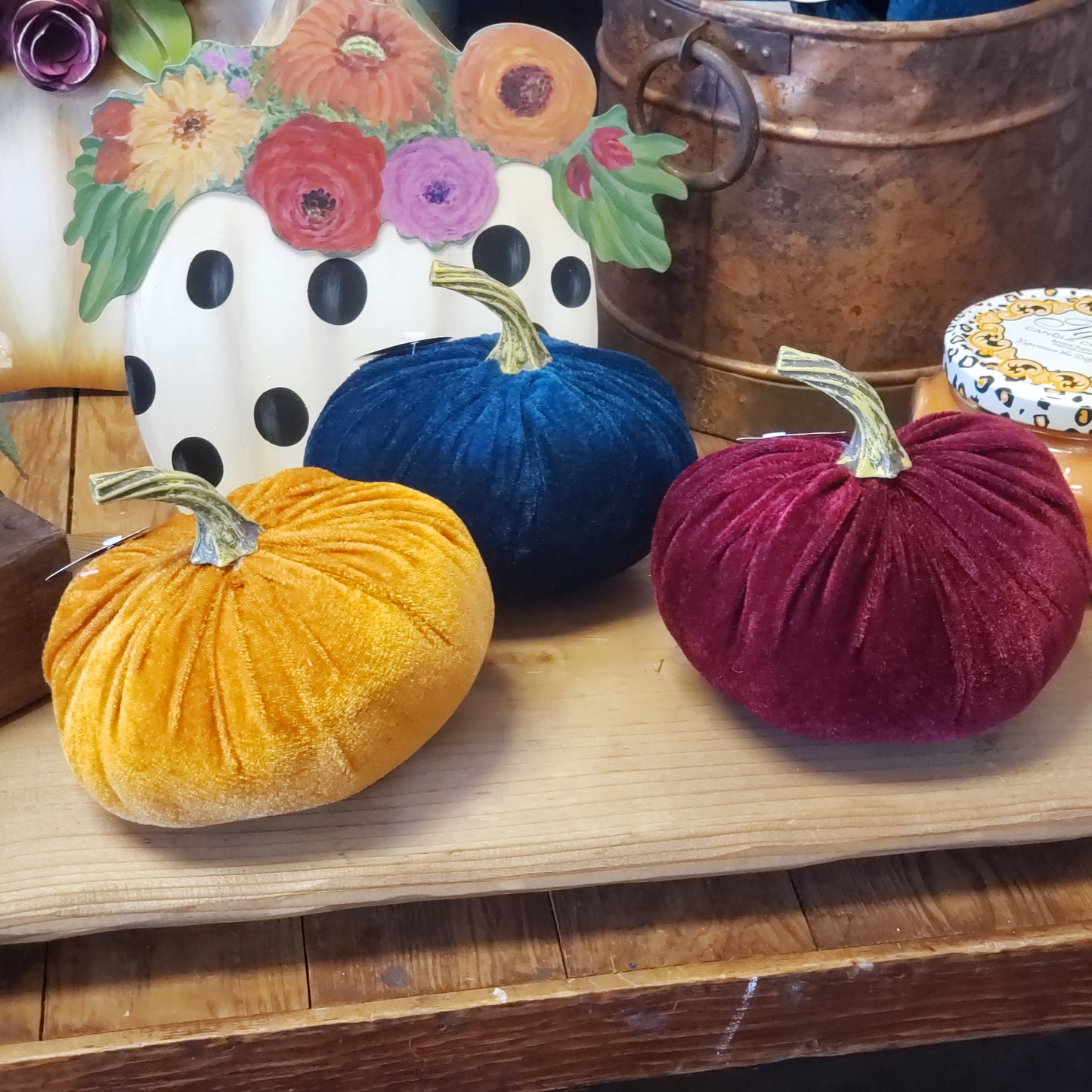 Velvet Pumpkins (Sm)