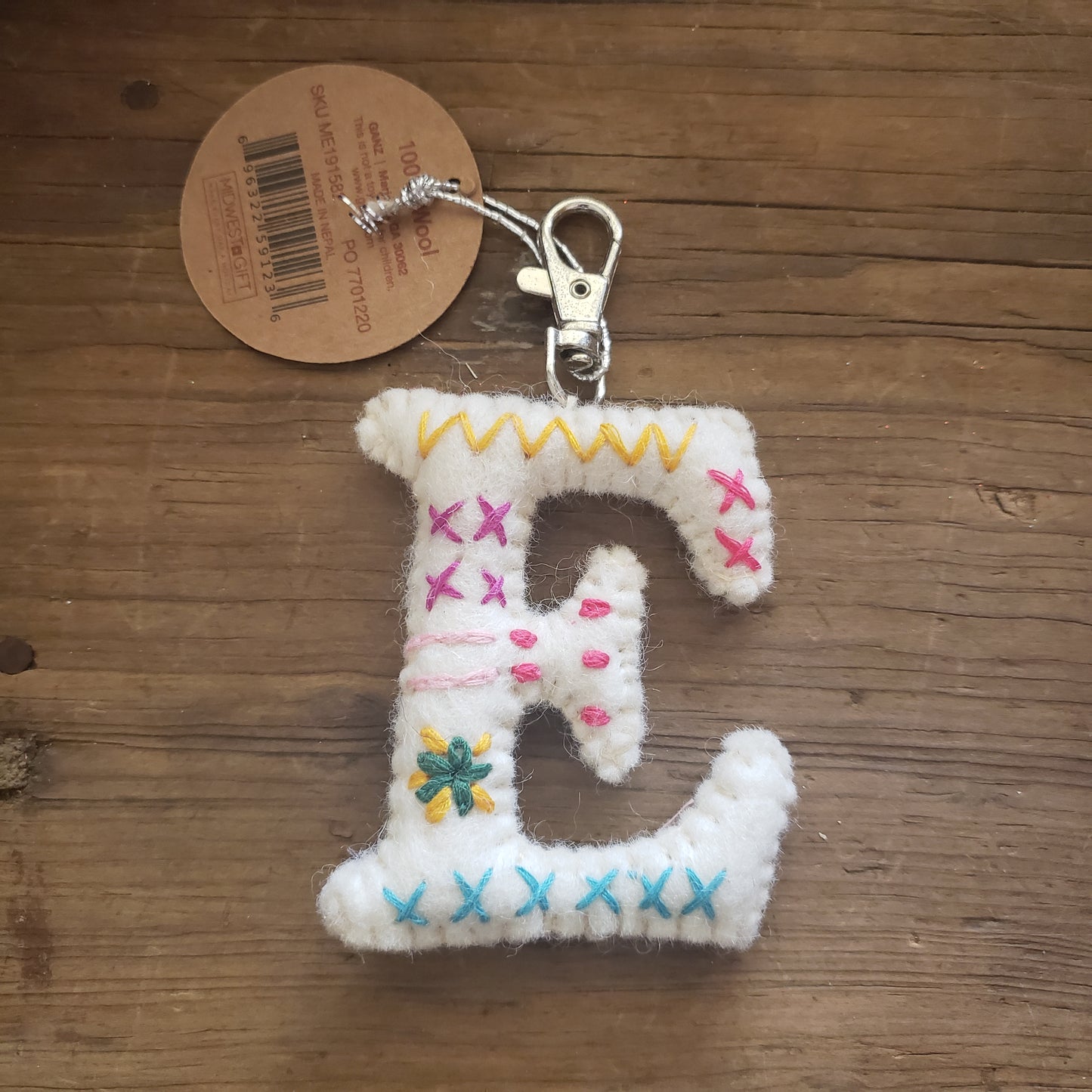 Wool Embroidered Key Chain