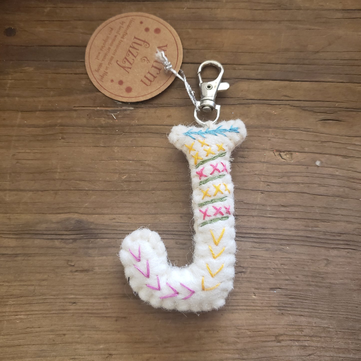 Wool Embroidered Key Chain