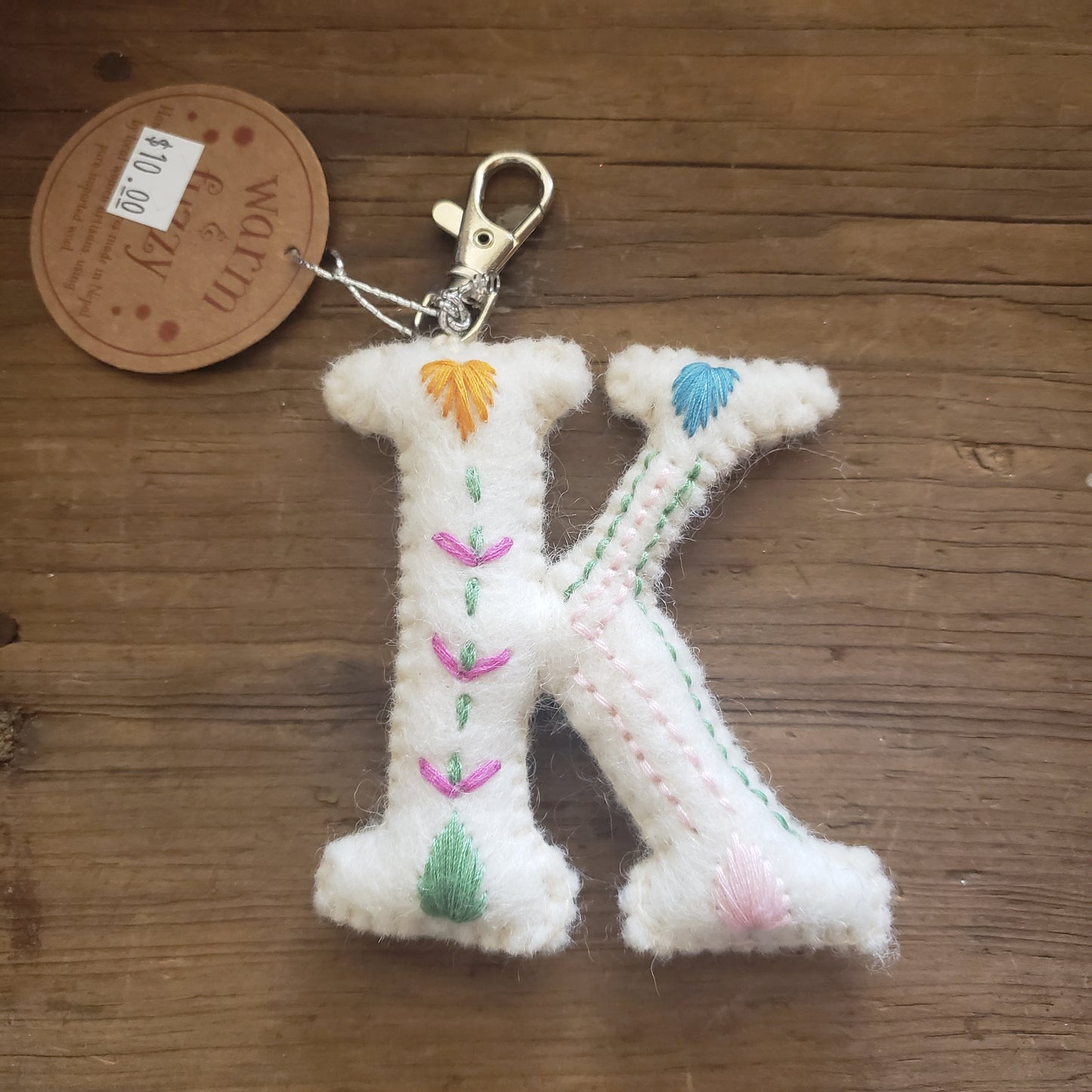 Wool Embroidered Key Chain