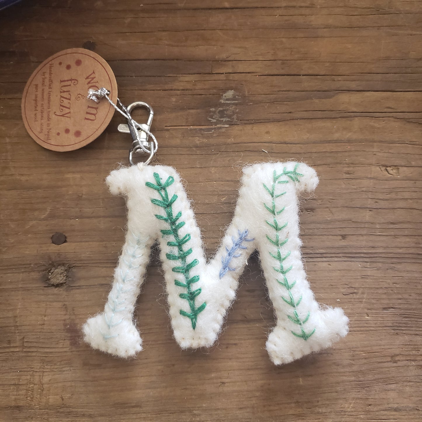 Wool Embroidered Key Chain