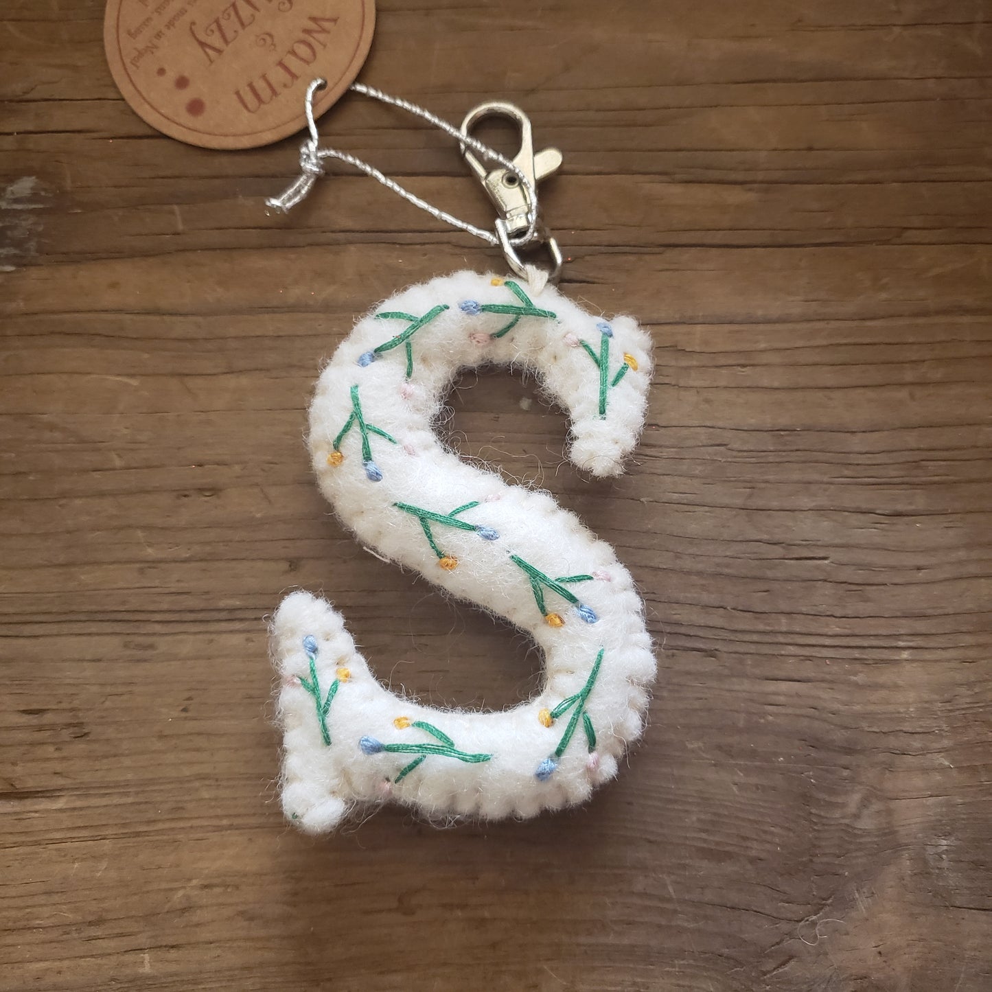 Wool Embroidered Key Chain