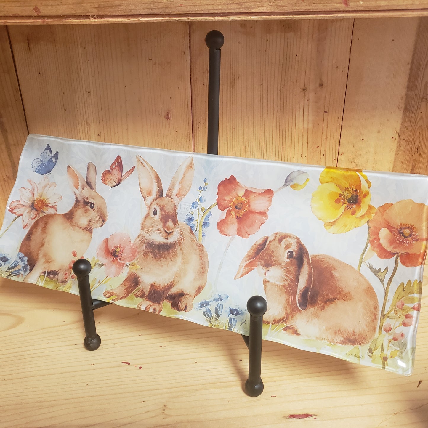 Glass Scallop Edge Bunny Tray