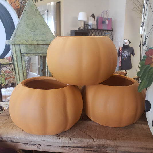 Terra Cotta Pumpkin Pots