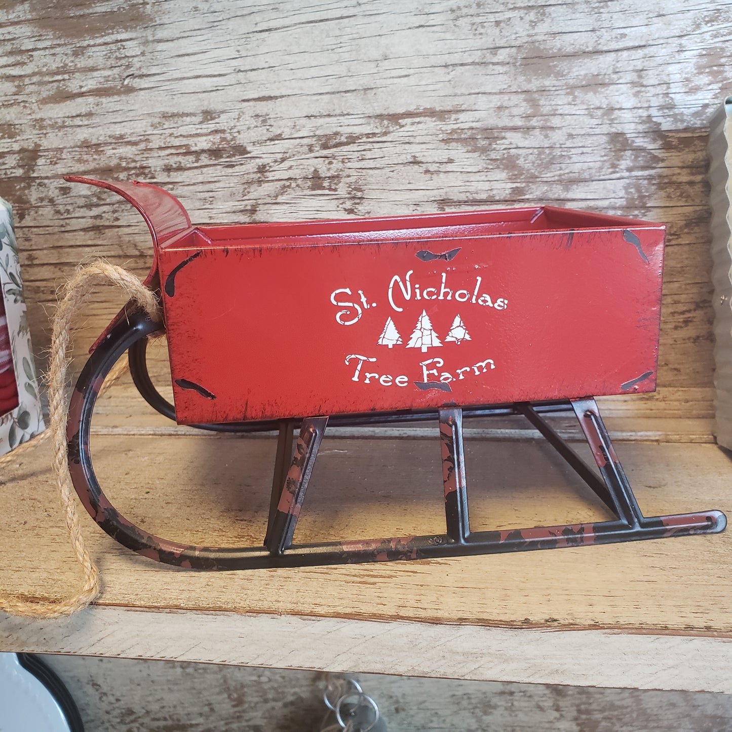 Metal Red Sleigh