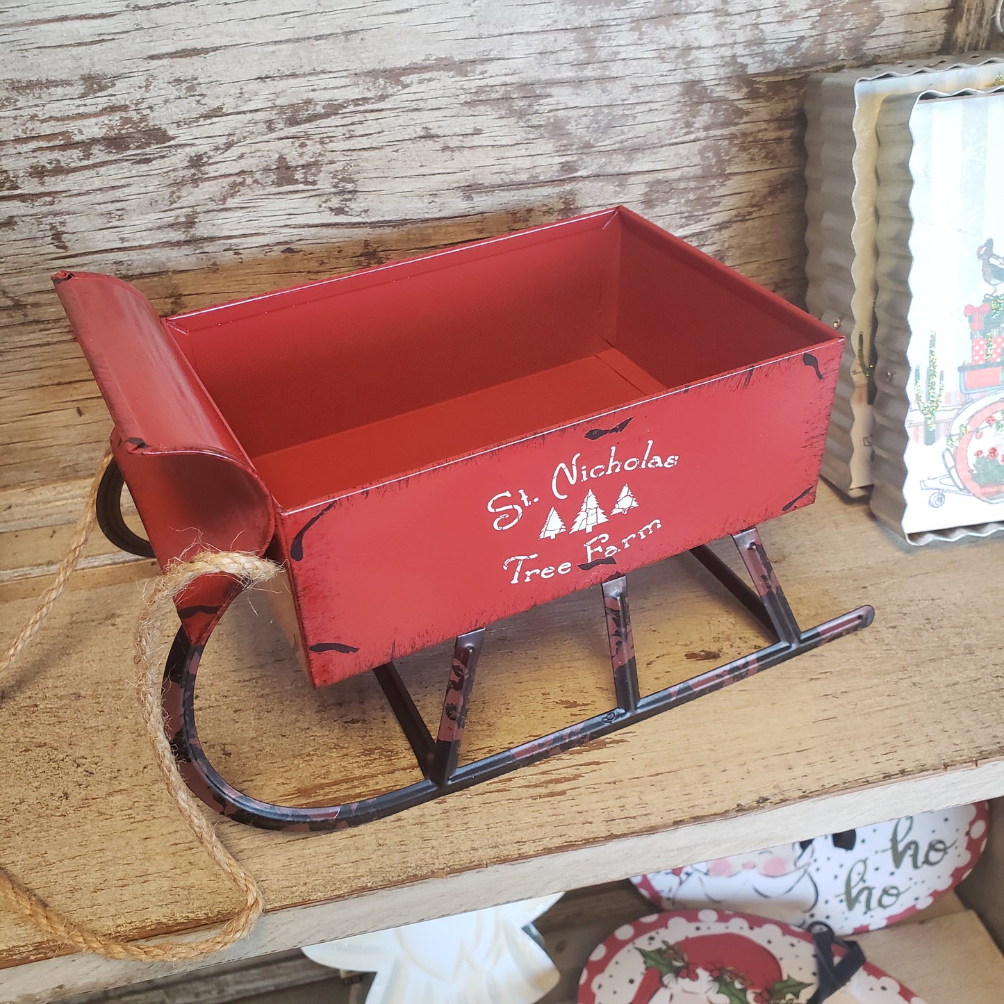 Metal Red Sleigh