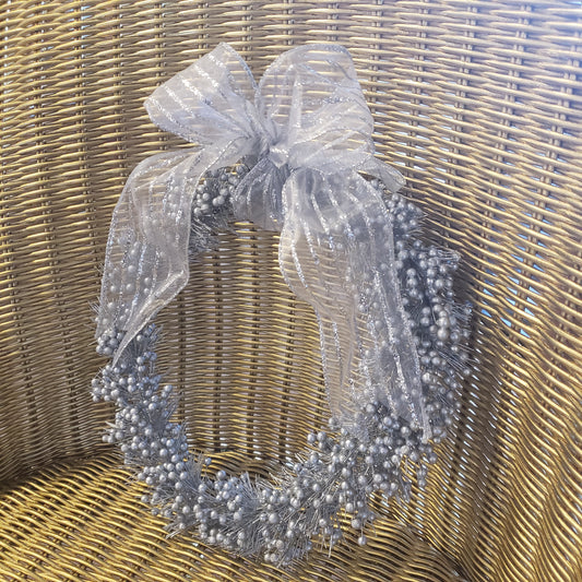 Silver Metallic Wreath - 11"