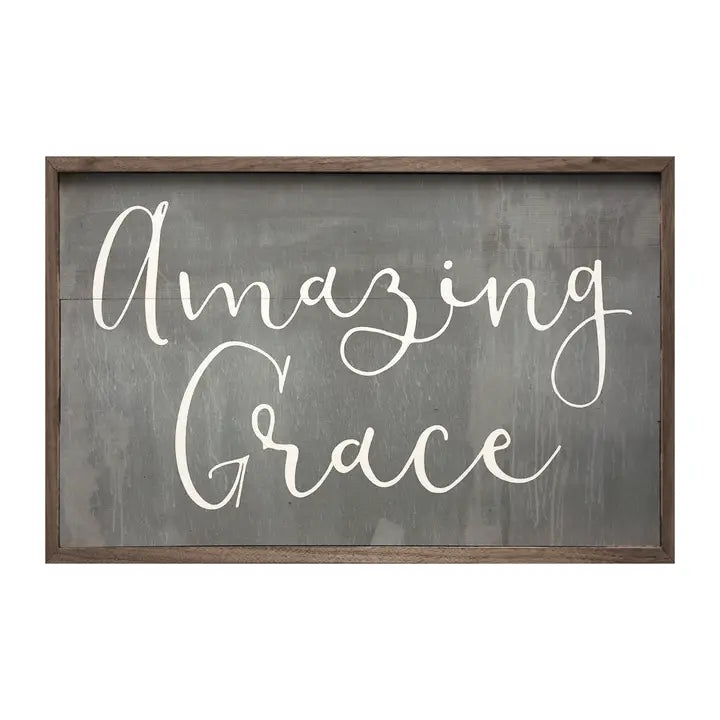 Amazing Grace Wood Sign