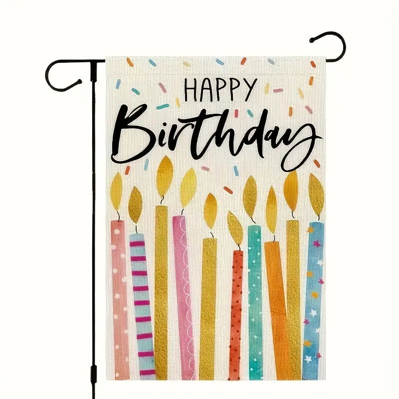 Garden Flag - Birthday Candles