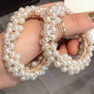 Pearl Hair Scrunchies