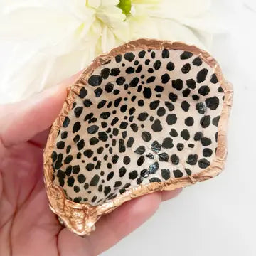 Leopard Dot Shell Trinket Holder