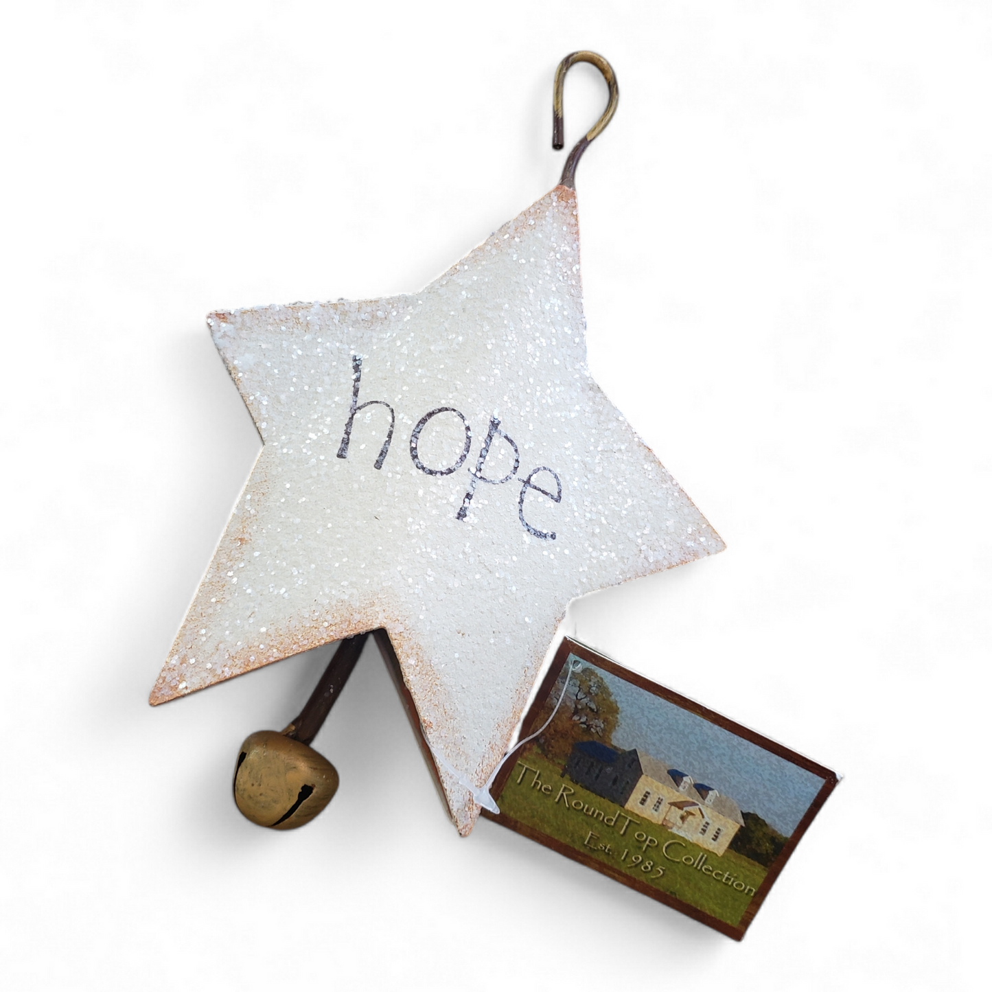 Round Top Metal Glitter Star Bell