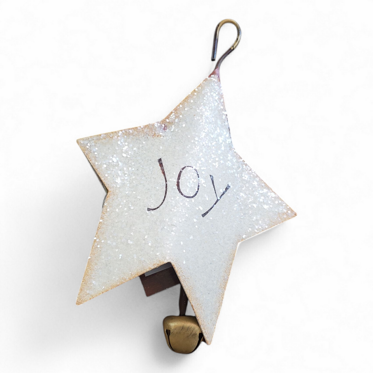 Round Top Metal Glitter Star Bell