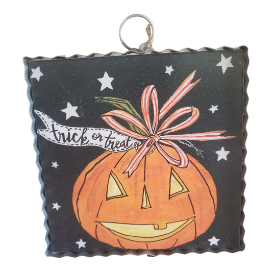 Round Top Trick or Treat Jack O Lantern Mini Print