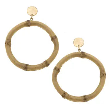 Bamboo Hoop Earrings