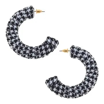 Black Houndstooth Earrings