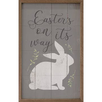 Wood Easter Bunny Sign